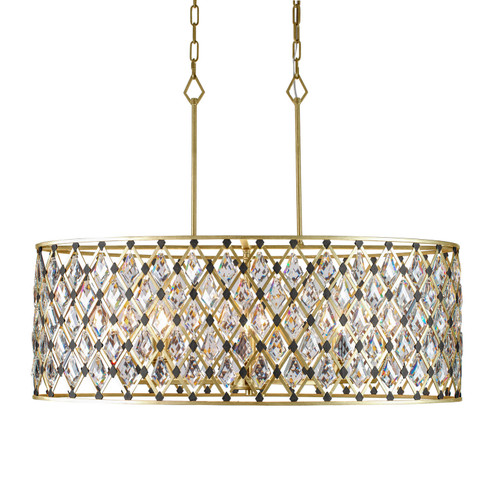 Windsor Eight Light Linear Pendant in French Gold/Matte Black (137|345N08FGMB)