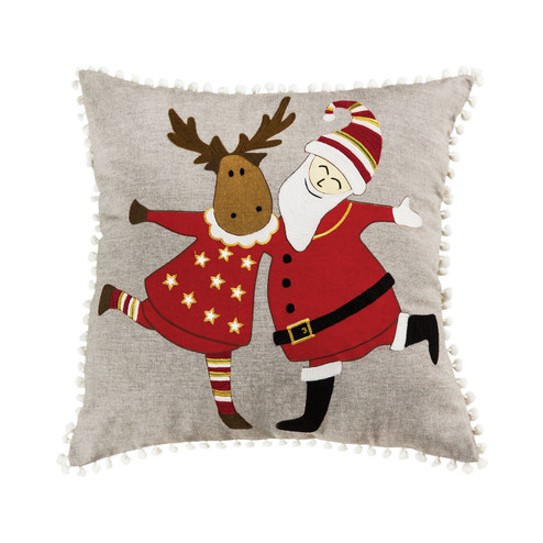 Celebration on Ice Pillow - Cover Only in Chateau Grey, Red, Red (45|908149-P)