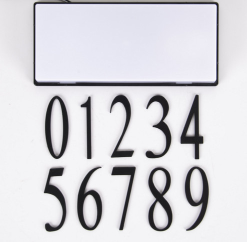 Address Plaque Surface Mount Address Plaque Number - 4 in Flat Black (46|AP-4-FB)