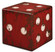 Dice Accent Table in Burnt Red (52|24168)