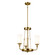Vetivene Three Light Mini Chandelier in Natural Brass (12|52450NBR)
