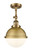 Franklin Restoration One Light Semi-Flush Mount in Brushed Brass (405|201F-BB-HFS-81-BB)