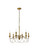 Westley Six Light Pendant in Brass (173|LD7048D24BR)