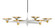 Moderne Six Light Chandelier in Gesso White/Contemporary Gold Leaf (142|9000-0796)