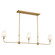 Pallas Three Light Linear Chandelier in Brushed Natural Brass (12|52519BNB)