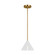 Cambre LED Pendant in Matte White and Burnished Brass (454|KP1121MWTBBS-L1)