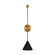 Cosmo One Light Bath Fixture in Midnight Black and Burnished Brass (454|AEW1041MBKBBS)