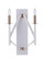 The Reserve Two Light Wall Sconce in Matte White/Satin Brass (46|55562-MWWSB)