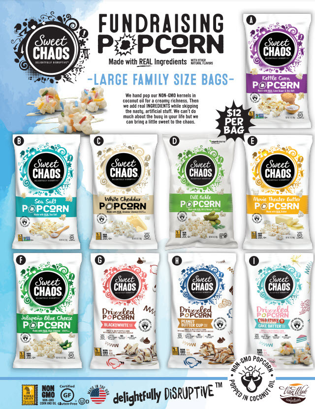 sweet chaos popcorn flavors