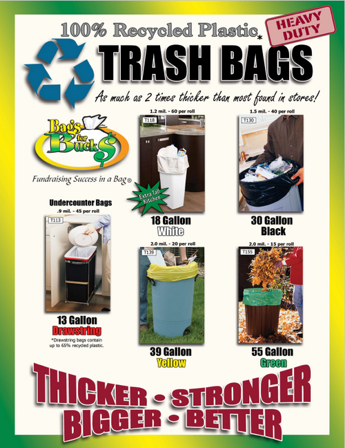 Bags for Bucks Trash Bag Brochure Fundraiser