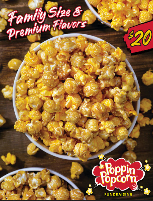 poppin popcorn fundraiser for schools and sports teams brochure program