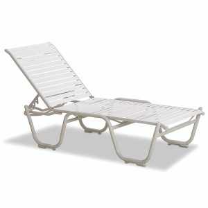 Telescope Reliance Contract Strap 16" Four-Position Lay-flat Stacking Armless Chaise