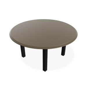 Telescope Balcony Height 56" Round Aluminum Slat Top Table Telescope Balcony Height 56" Round Aluminum Slat Top Table
