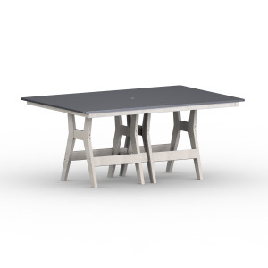 Berlin Gardens Harbor Bar Tables Hammered Top 44" x 72" Rectangular Bar Table