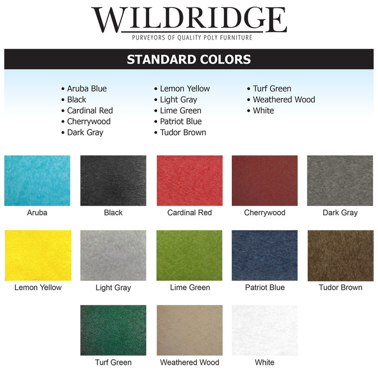 Wildridge Standard Poly Colors HDPE