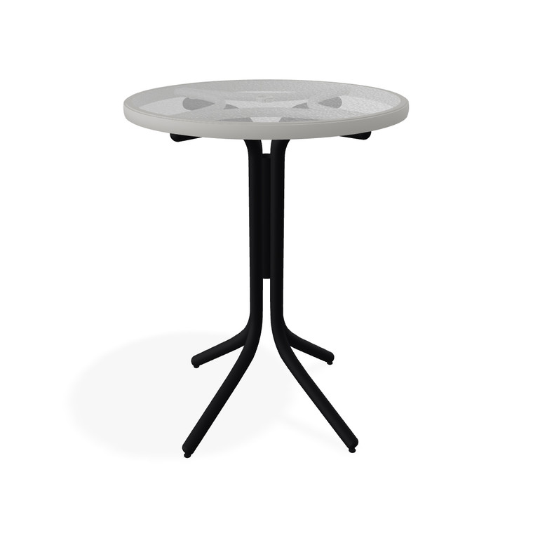 Telescope Bar Height 30" Round Glass Top Table