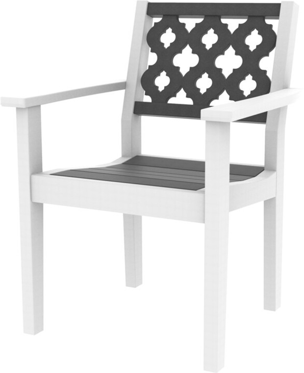 Seaside Casual Greenwich Dining Arm Chair Provencal Back