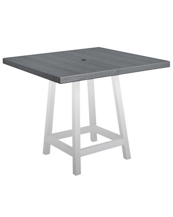 C. R. Plastics 40" Square Table Top - TT13 - Slate Grey