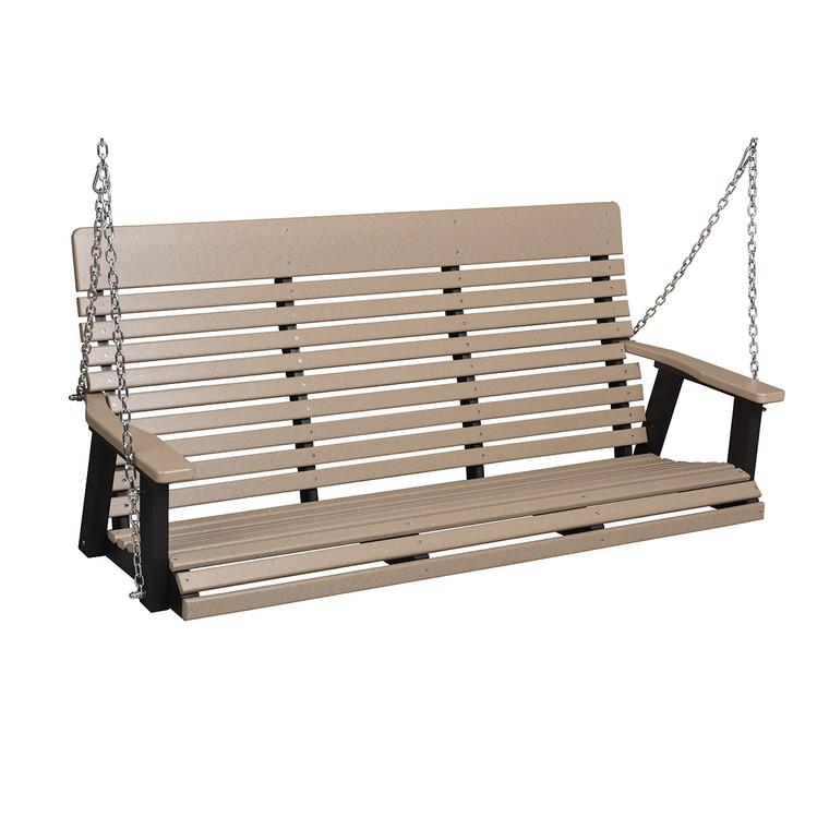 Berlin Gardens Casual-Back Three Seat Swing (Zinc Chains)