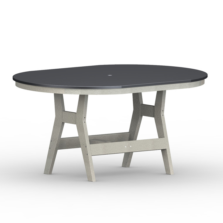 Berlin Gardens Harbor Dining Tables Hammered Top 44" x 64" Oblong Dining Table