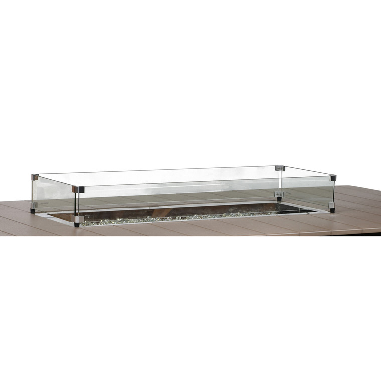 Berlin Gardens 12" x 42" Rectangular Glass Wind Guard