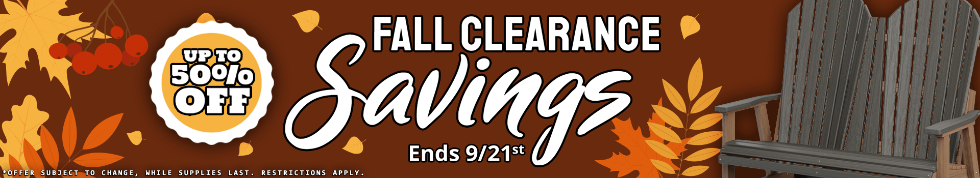 Fall Clearance Sale