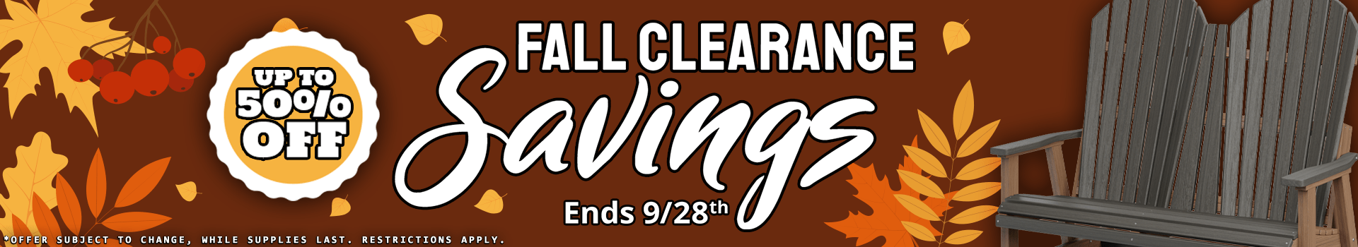 Fall Clearance Sale