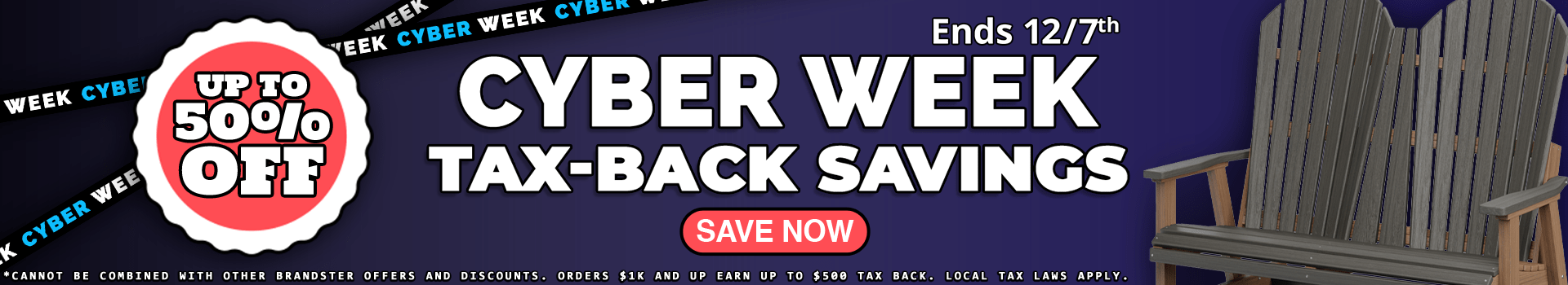 Cyber Week Tax Back Sale