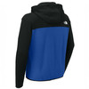 The back of the North Face® Double-Knit Full-Zip Hoodie shown in black and blue.