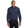 Model wearing is light Stone Port Authority ® Long Sleeve Performance Staff Shirt.
