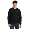 Model wearing is Black Jerzees Eco™ Premium Blend Crewneck Sweatshirt.