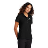 Model is wearing black Mercer+Mettle® Women’s Stretch Pique PoloShirt.