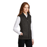 Sweater Fleece Vest in black color side view