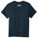 Navy color Bella Canvas Jersey SS Mens Unlocking Potential, shown from backside