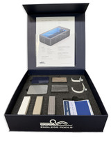 Endless™ Pools Modular Swatch Kit open facing forward. 