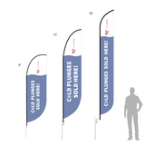 Caldera 18'  Cold Plunge Feather Flag in all sizes. 