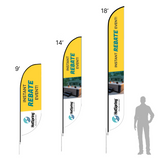 All sizes of HS instant Rebate Feather Flags