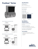 Fastlane Swim Spec Sheet back page. 