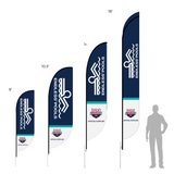 EP USAS Feather Flag size guide