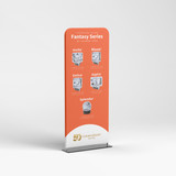 Fantasy Collection Tension Display 36"x90" back side on mockup. 