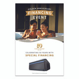 Golden Anniversary Financing Event Large Poster/A Frame Sign – 24” x 36” stock image