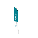 HS 14' Cold Plunge Feather Flag hot tub side. 