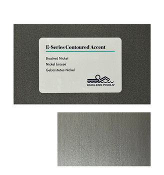 E-Series Contoured Accent - Brushed Nickel with the white back ground