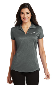 Ladies Heather Polo in Charcoal color