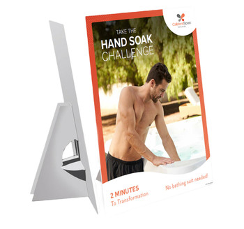 Hand Soak Challenge Easel Pk/2 on mockup. 