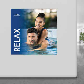 48"x48" Relax Showroom banner