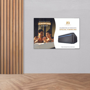 Golden Anniversary Financing Event - Small Vinyl Banner 6x4 mockup