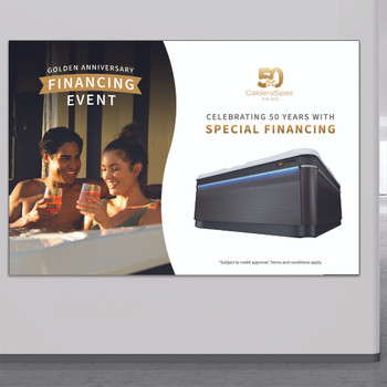Golden Anniversary Financing Event - Large Vinyl Banner 12x8 mockup