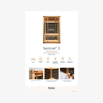 Sentinel IR 2 Sauna Display Sign - 11" x 17"