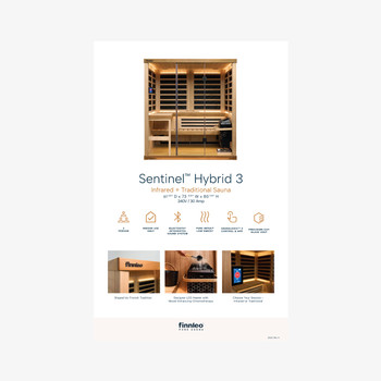 Sentinel Hybrid 3 Sauna Display Sign - 11" x 17"
